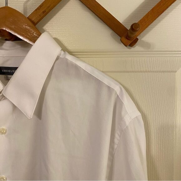 Van Heusen White Casual Button Down Shirt - Picture 3 of 9